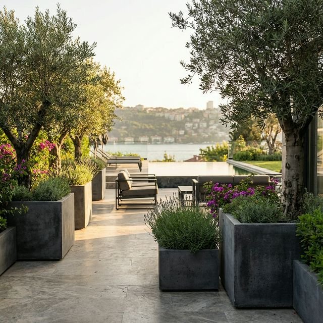 Modern Villa Bahçe Düzenlemesi